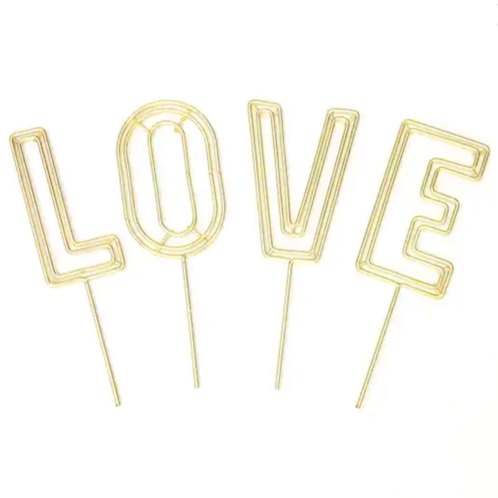 LOVE Lettering Cake Toppers - Picture 2 of 3